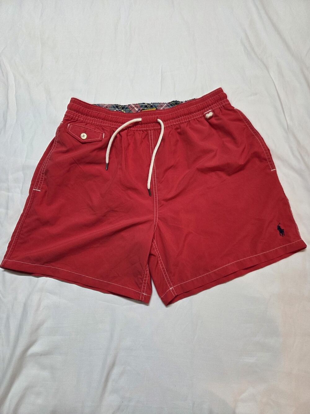 polo ralph lauren red swim trunks large Bathing Suit